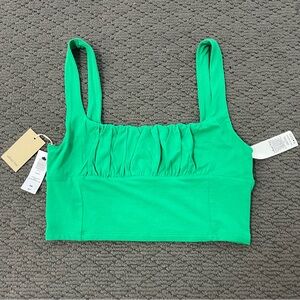 NWT WILFRED CROPPED RUCHED TANK. PERFECT CONDITION. COLLEGE. PREPPY. SZ …